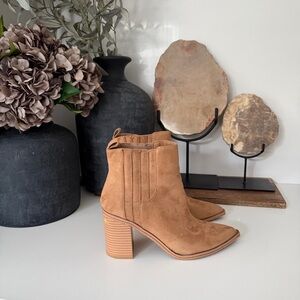 Tan Suede Ankle Boots 8.5